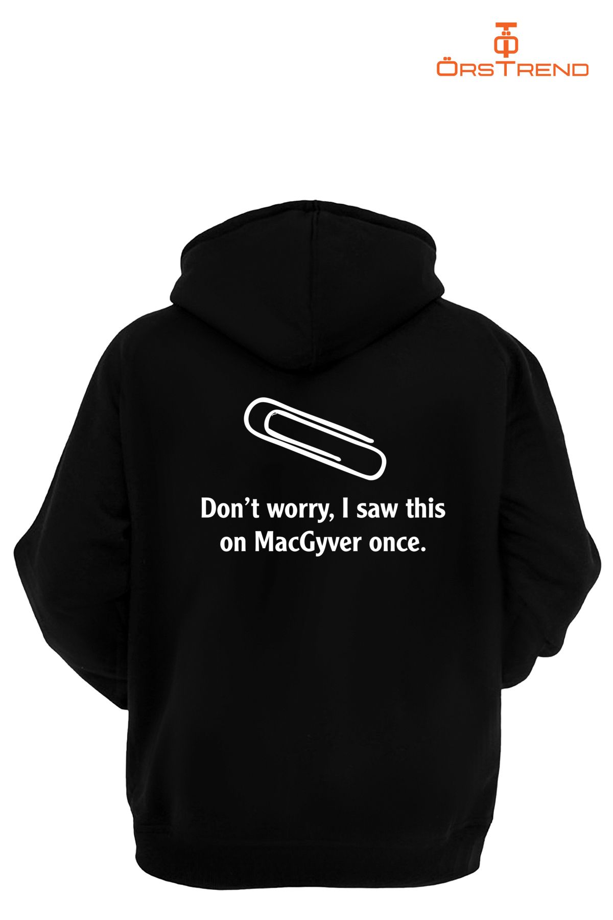 MacGyver Baskılı Unisex Kapşonlu Sweatshirt