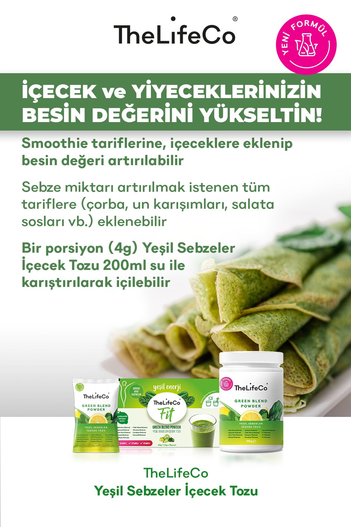 Green Blend - Yeşil Sebzeler Içecek Tozu 120 G