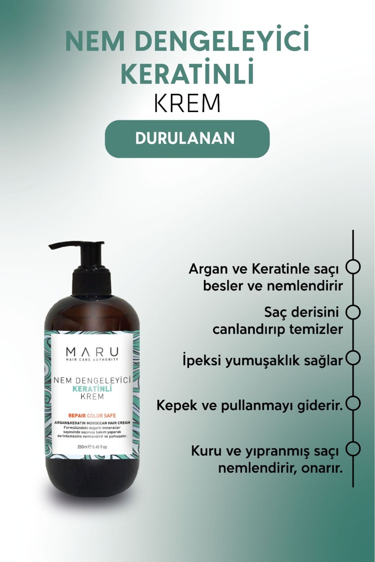 MARUOnarıcı Nem VerenDurulanan Argan Ve Kerat...