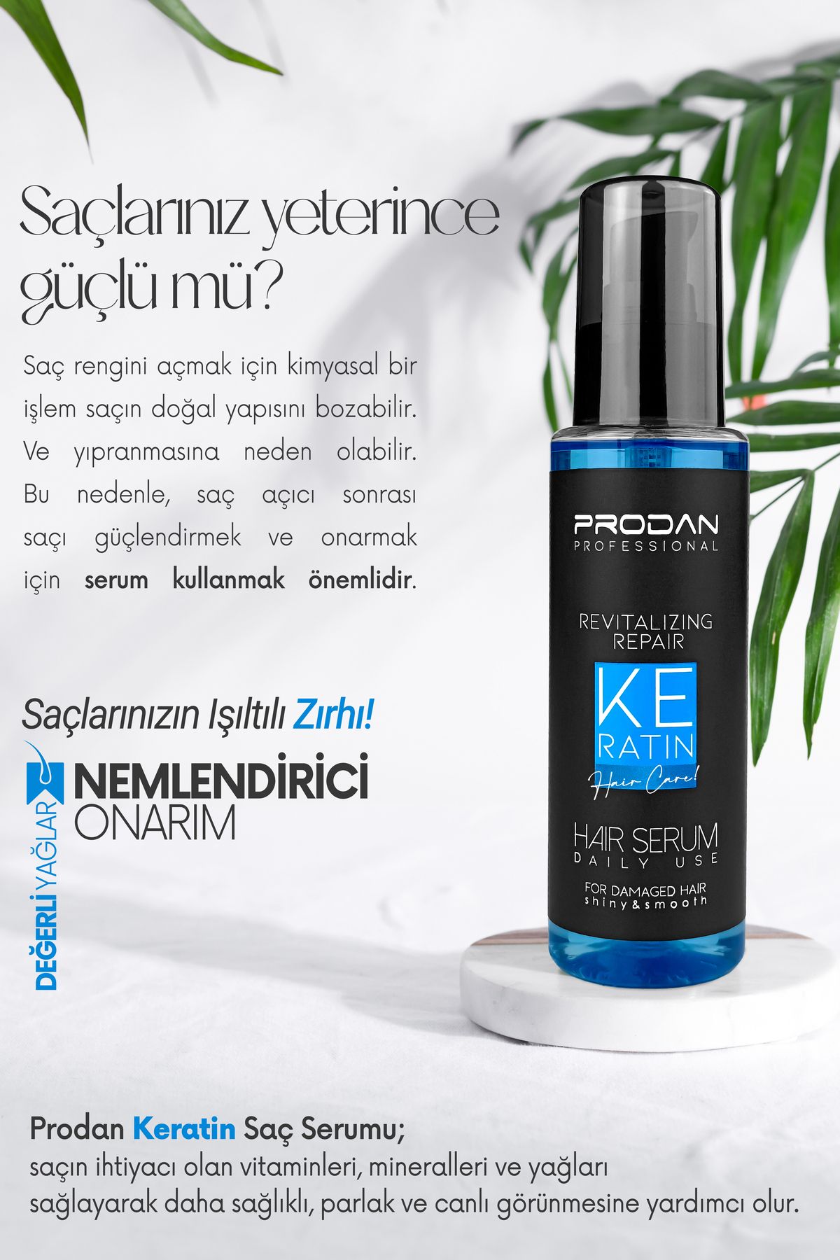 Keratin Saç Serumu | Parlaklık Verici | Isı Koruyucu-100 ml