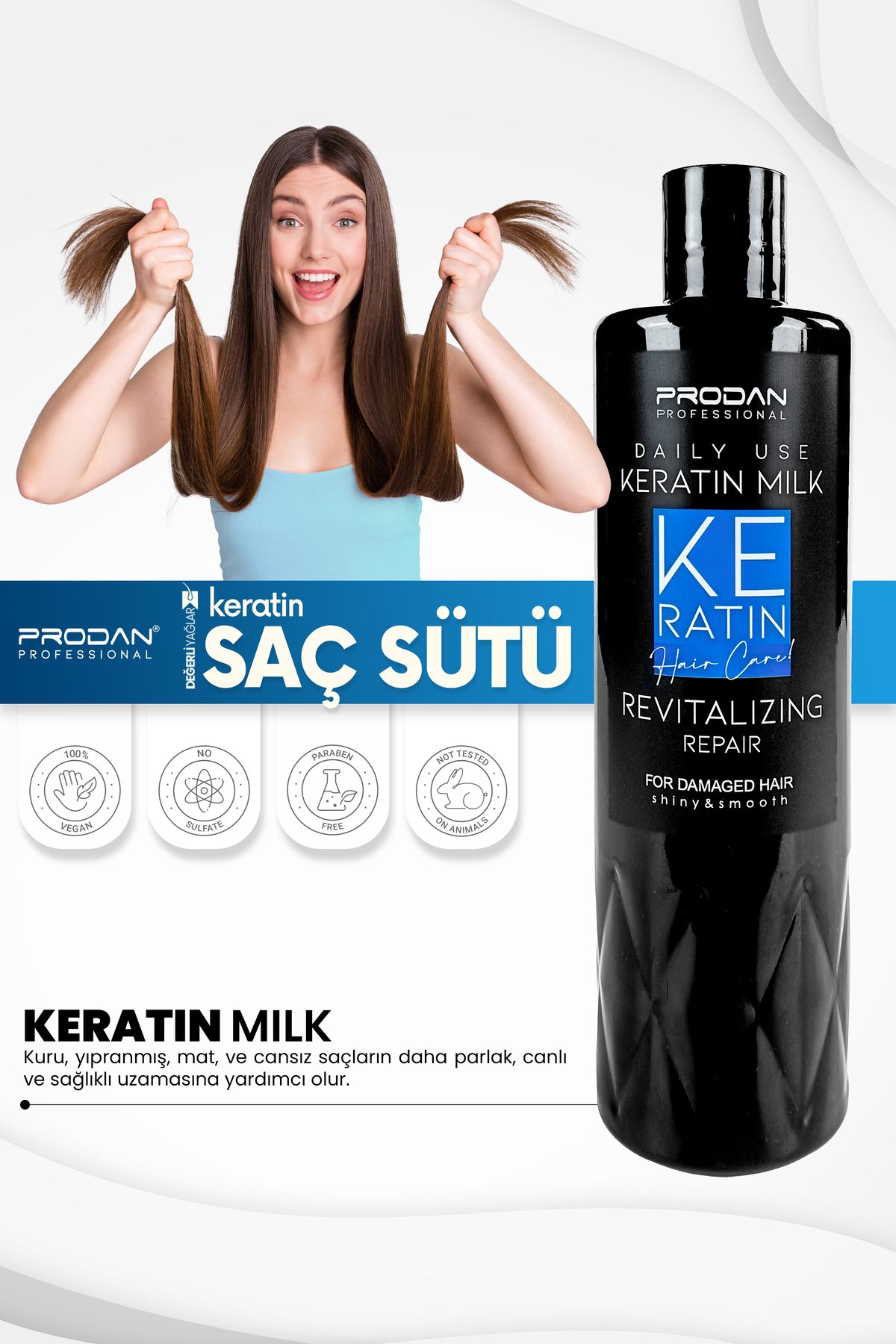 Keratin Sütü Saç Bakım | Parlaklık Verici - 400ml