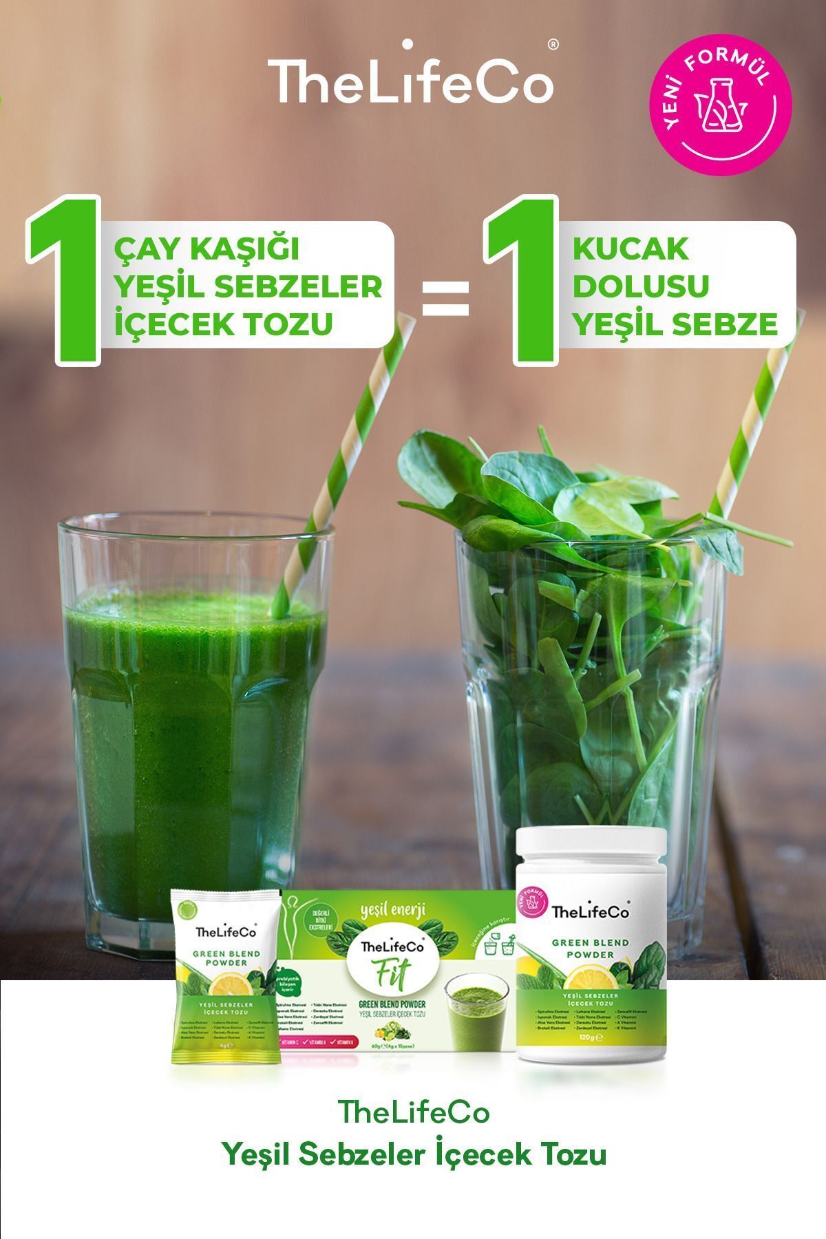 Green Blend - Yeşil Sebzeler Içecek Tozu 120 G