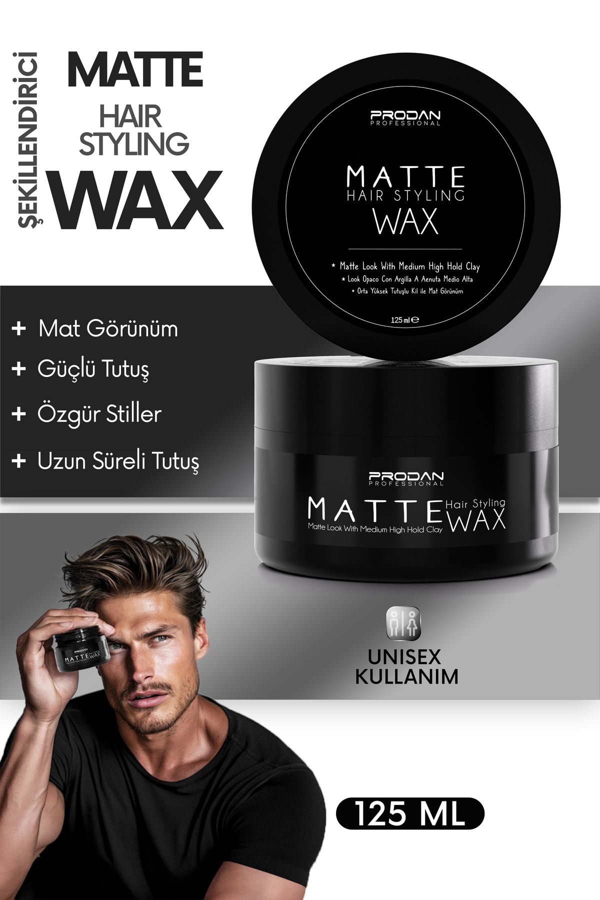 Saç Şekillendirici | Mat Wax | Mat Görünüm | 125ml