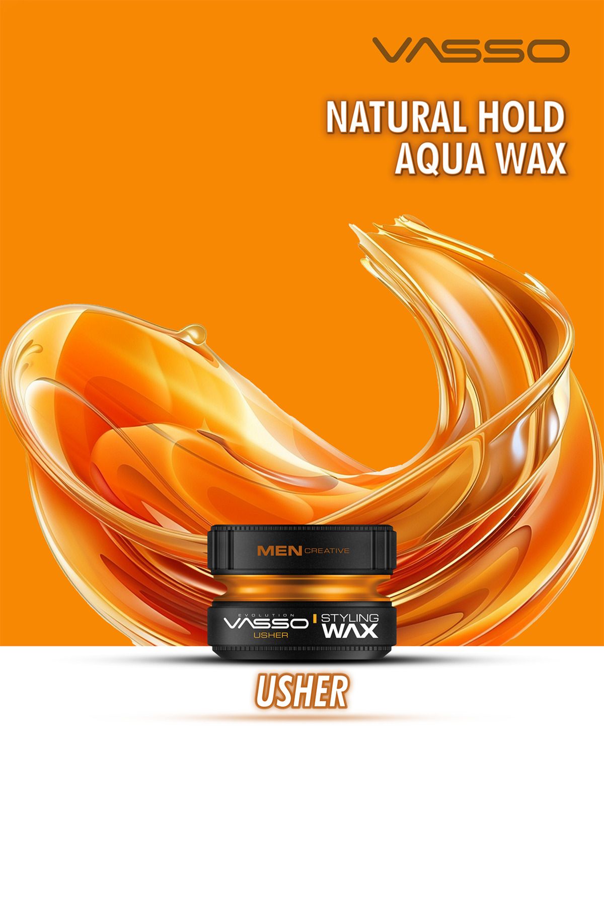 24 Saat Tüm Saç Tipleri Için Parlaklık Ve Güçlü Tutuş Kazandıran Wax - Usher Pro Aqua 150 ml