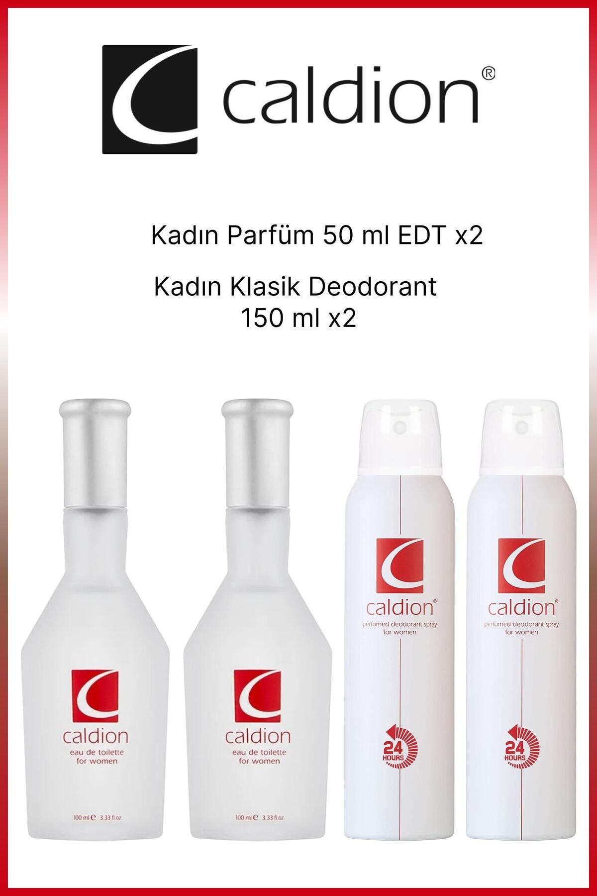 CaldionWomen Deodorant 150Ml x2 + Women 50 Ml...