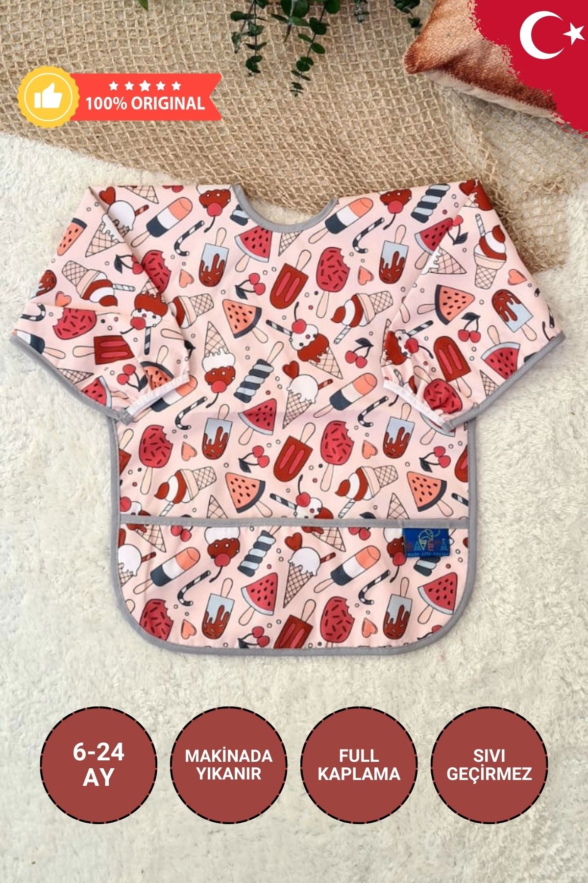 BabydonatDondurma DesenliSıvı Geçirmez Unisex...