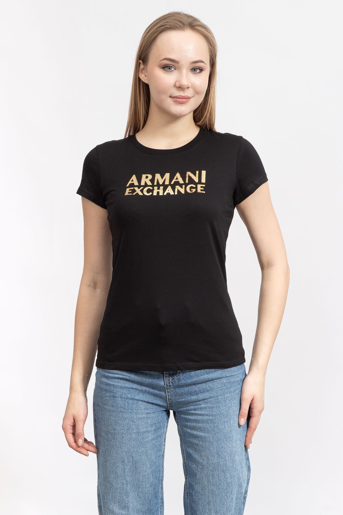 Armani Exchange Kadın Bisiklet Yaka T-Shirt -...