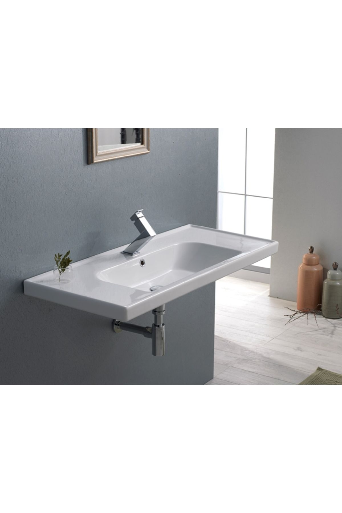 Cerastyle Frame 90 X 45 Cm Etajerli Lavabo