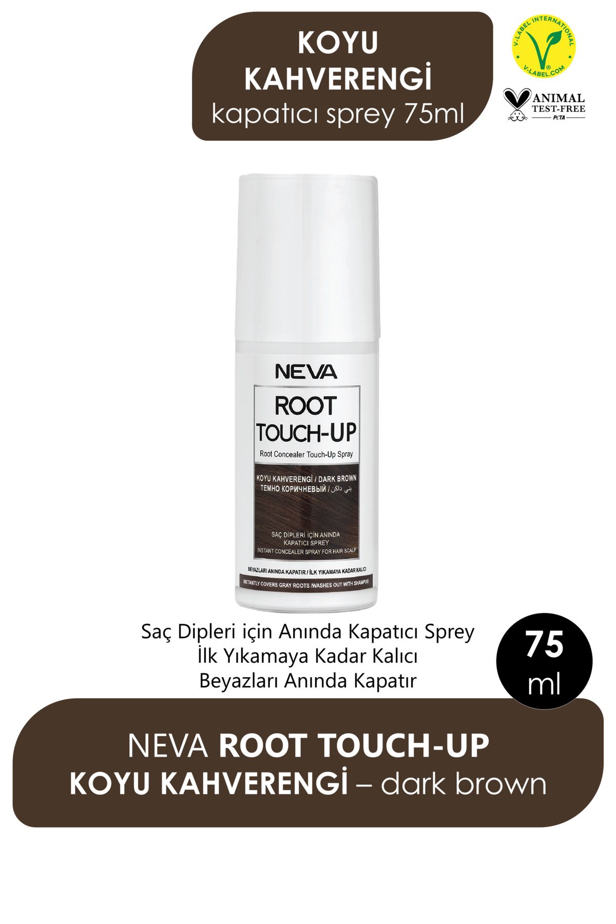 Root Touch-UpNeva Sprey 75ml - Koyu Kahve