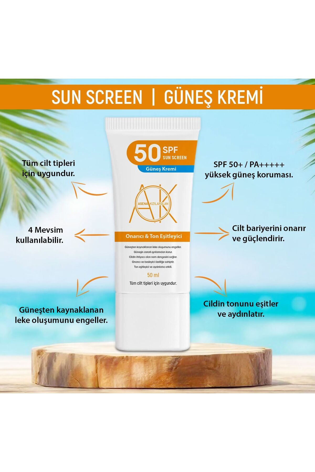 Onarıcı Aydınlatıcı & Ton Eşitleyici 50 ml 50 Spf Güneş Kremi