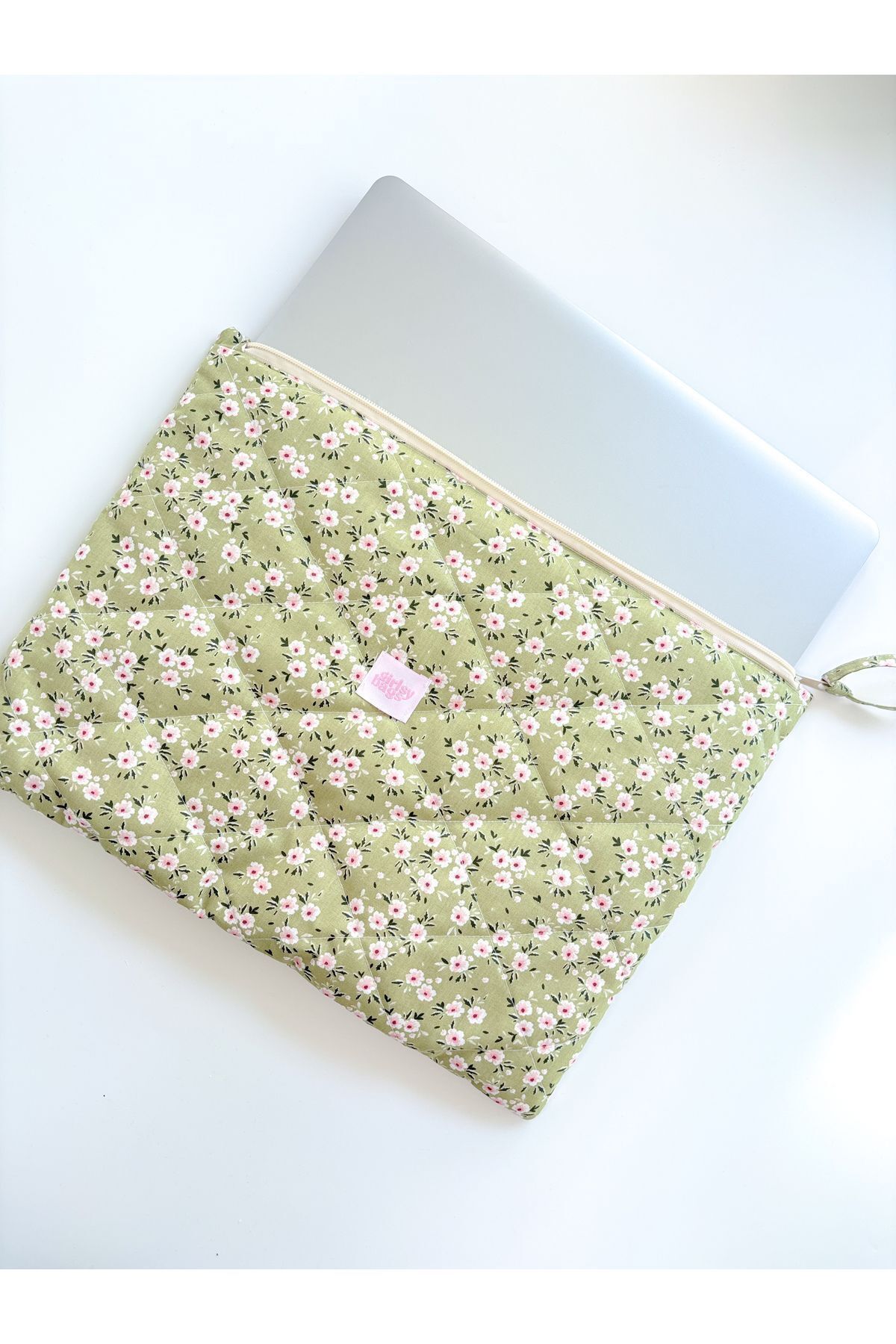 girlsybags Yeşil ÇiçekliLaptop Macbook Tablet...