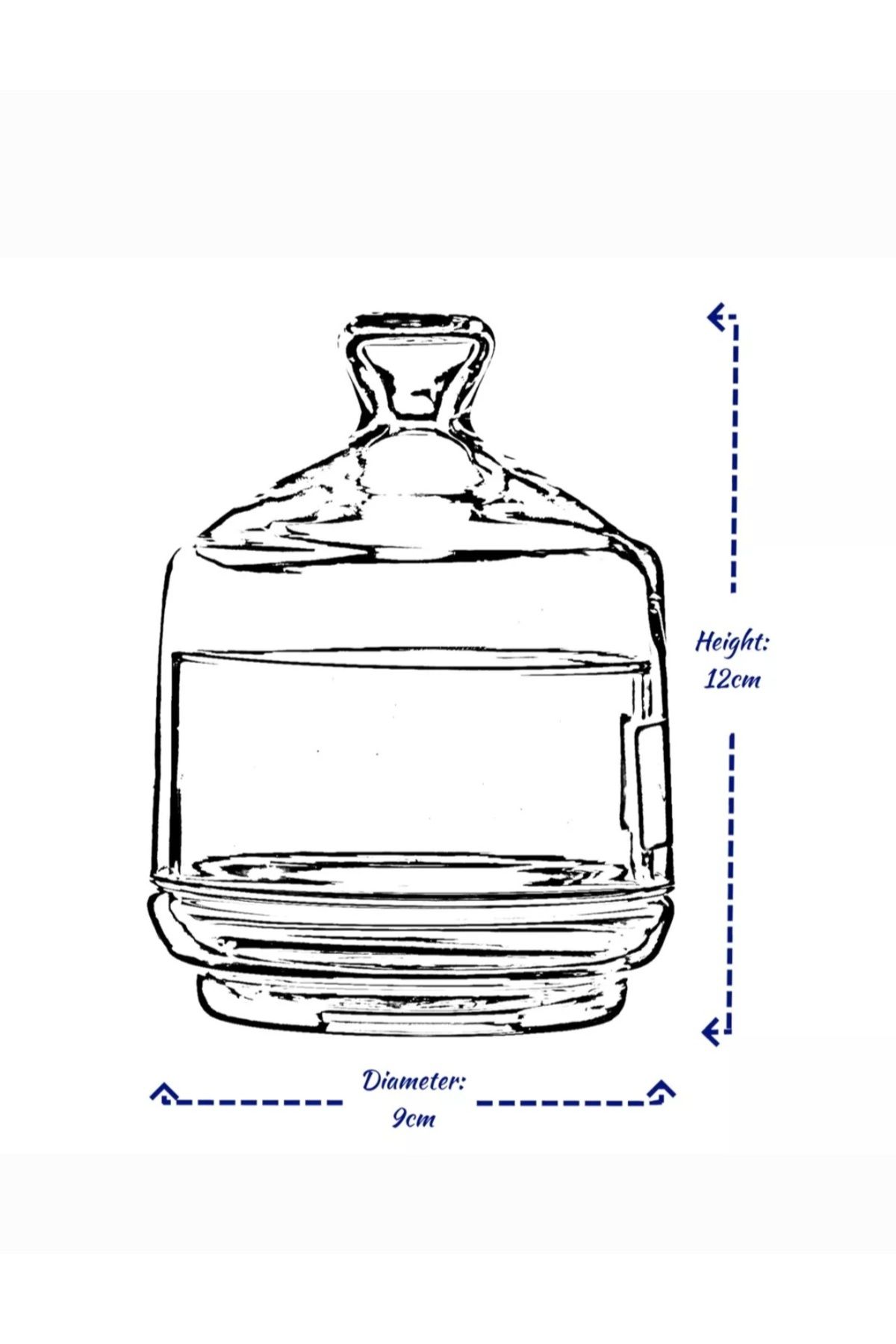 Lav Berry Şekerlik Kapaklı Cam Şekerlik 260 ml