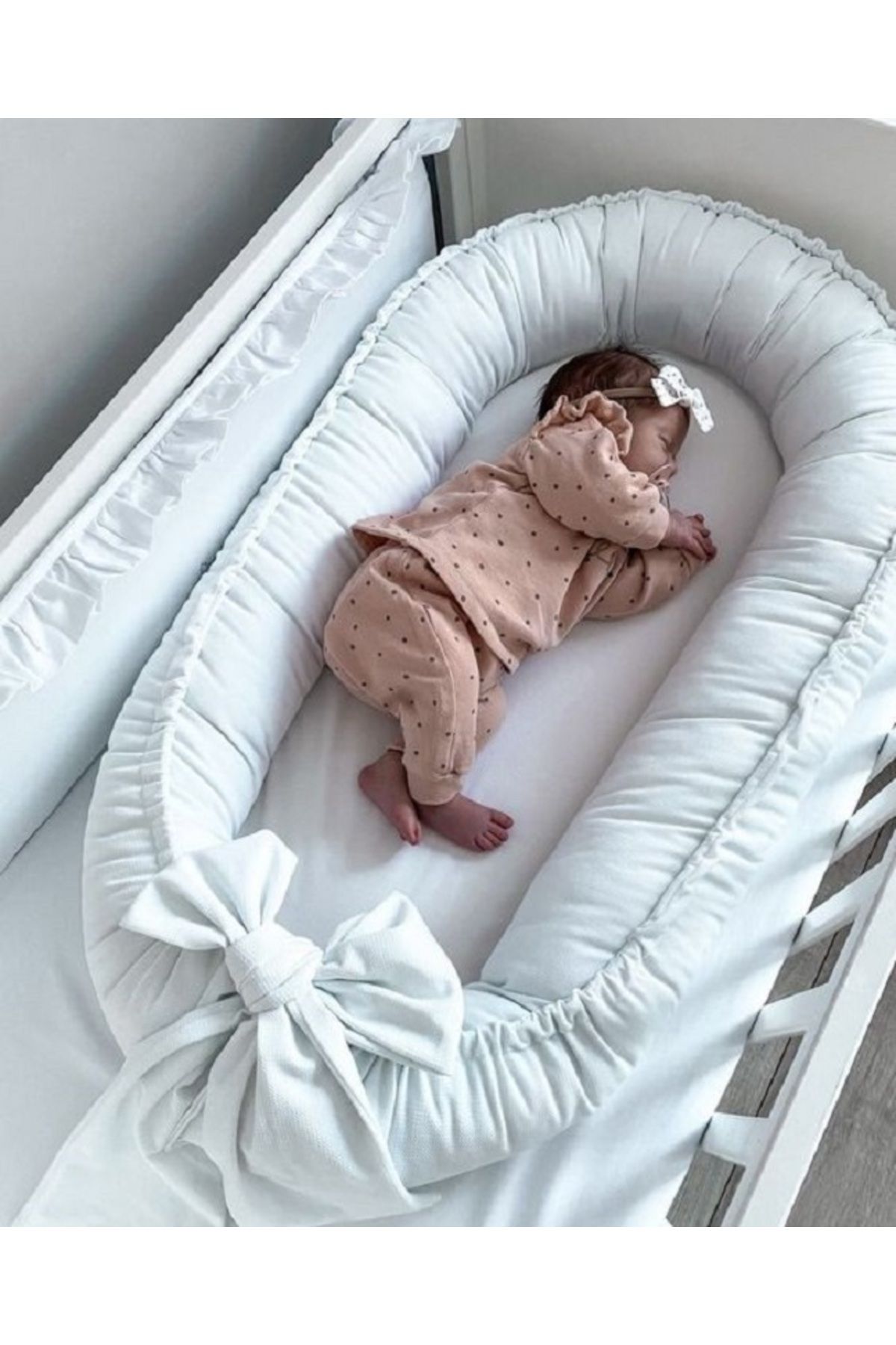 multimüslin %100  pamuk  babynest anakucağı bebek yatağı  beyaz yumuşacık