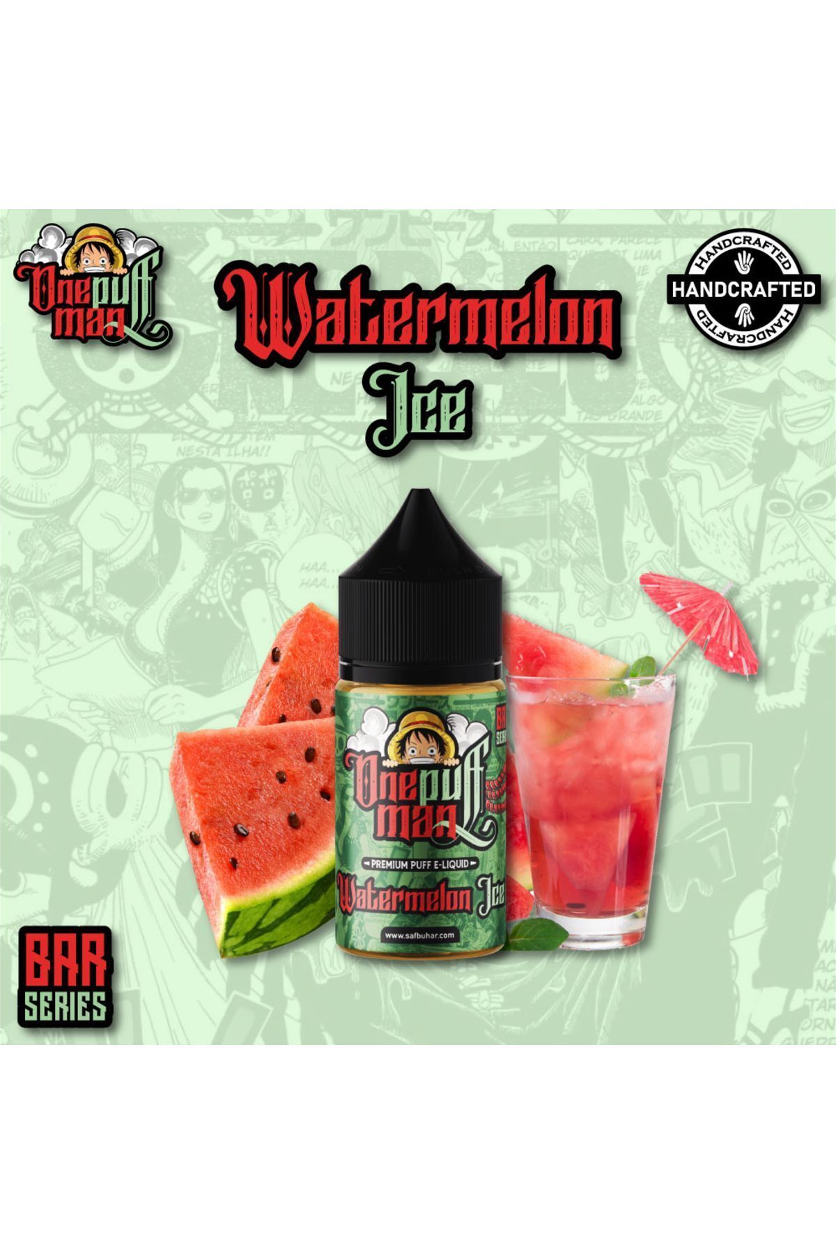 ONE PUFF MAN Watermelon IceSalt | 30ML / 20MG...