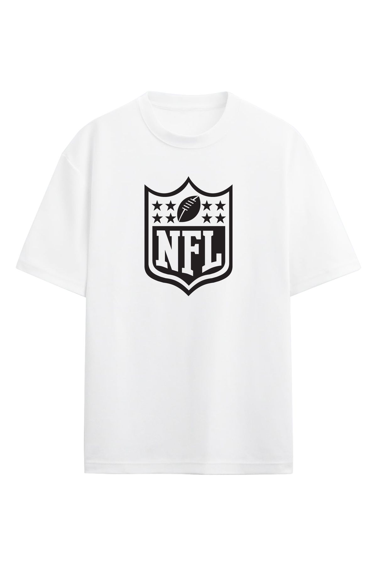 BA Sportswear NFL LogoluBeyaz Oversize T-shir...