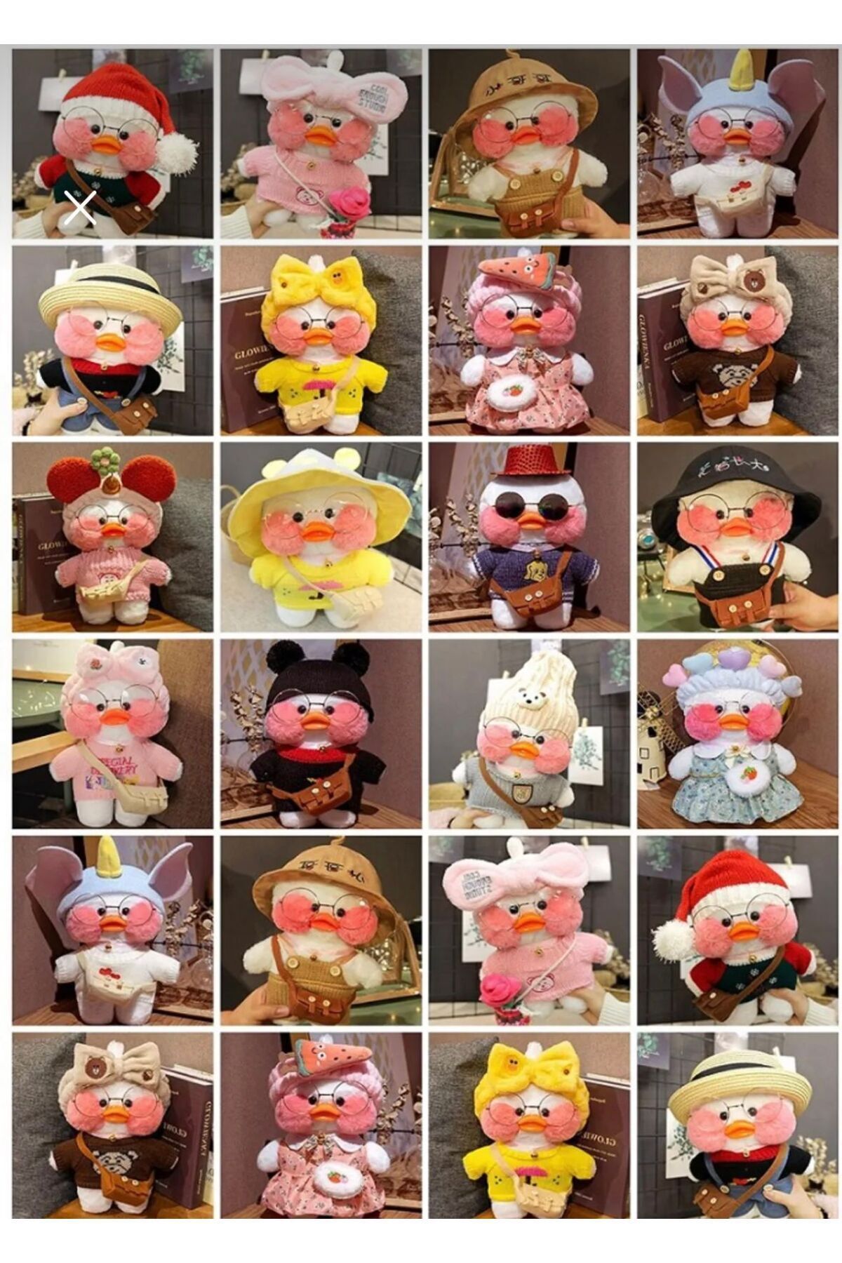 Lalafanfan Duck Peluş Gözlük Oyuncak Joon Renkler Karışıktır 30cm Yumuşak Kawaii Ördek