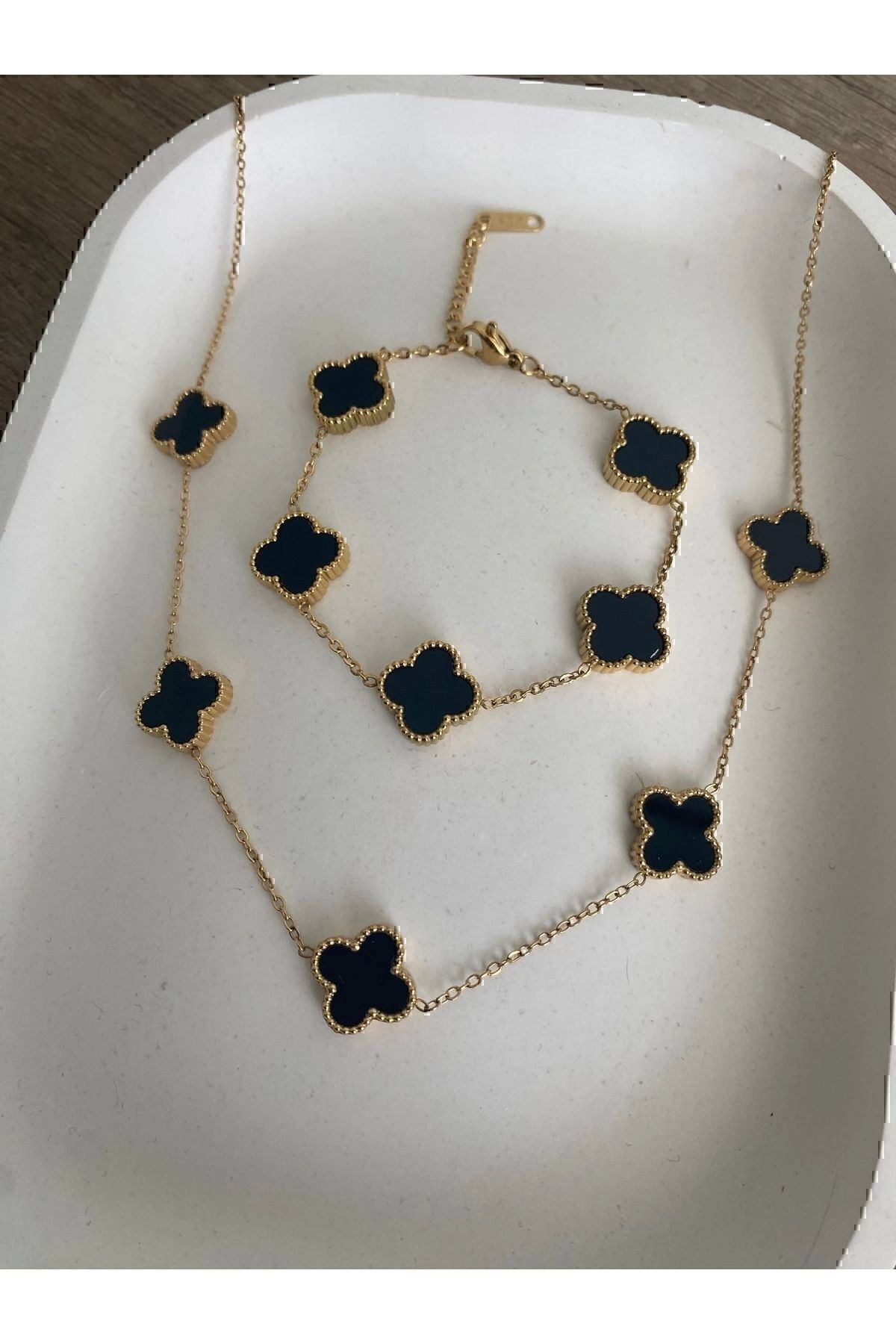 Van Cleef Kolye Bileklik Set (ÇİFT YÖNLÜDÜR)