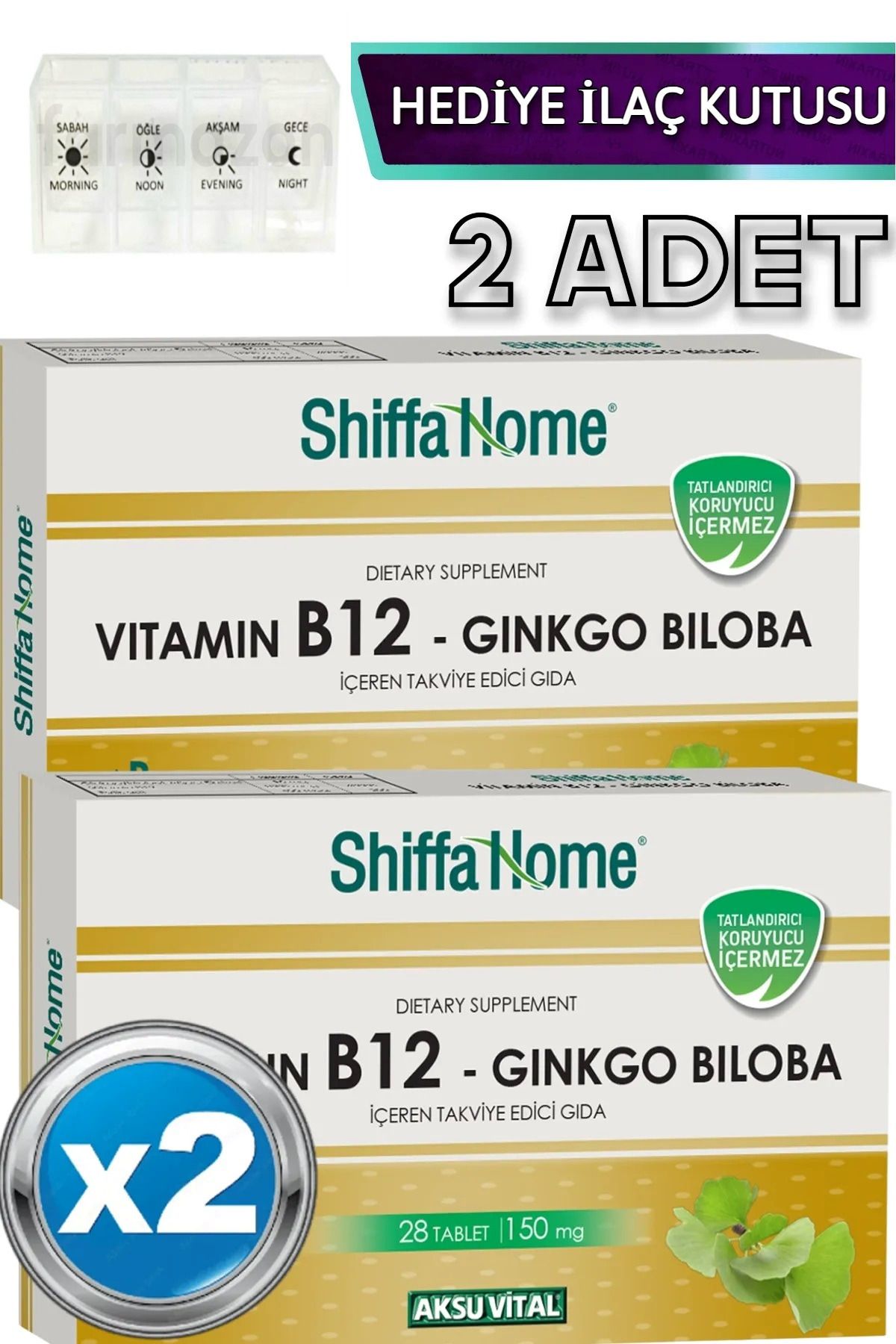 Shiffa Home2 Kutu Vitamin B12 Ginkgo Biloba B...