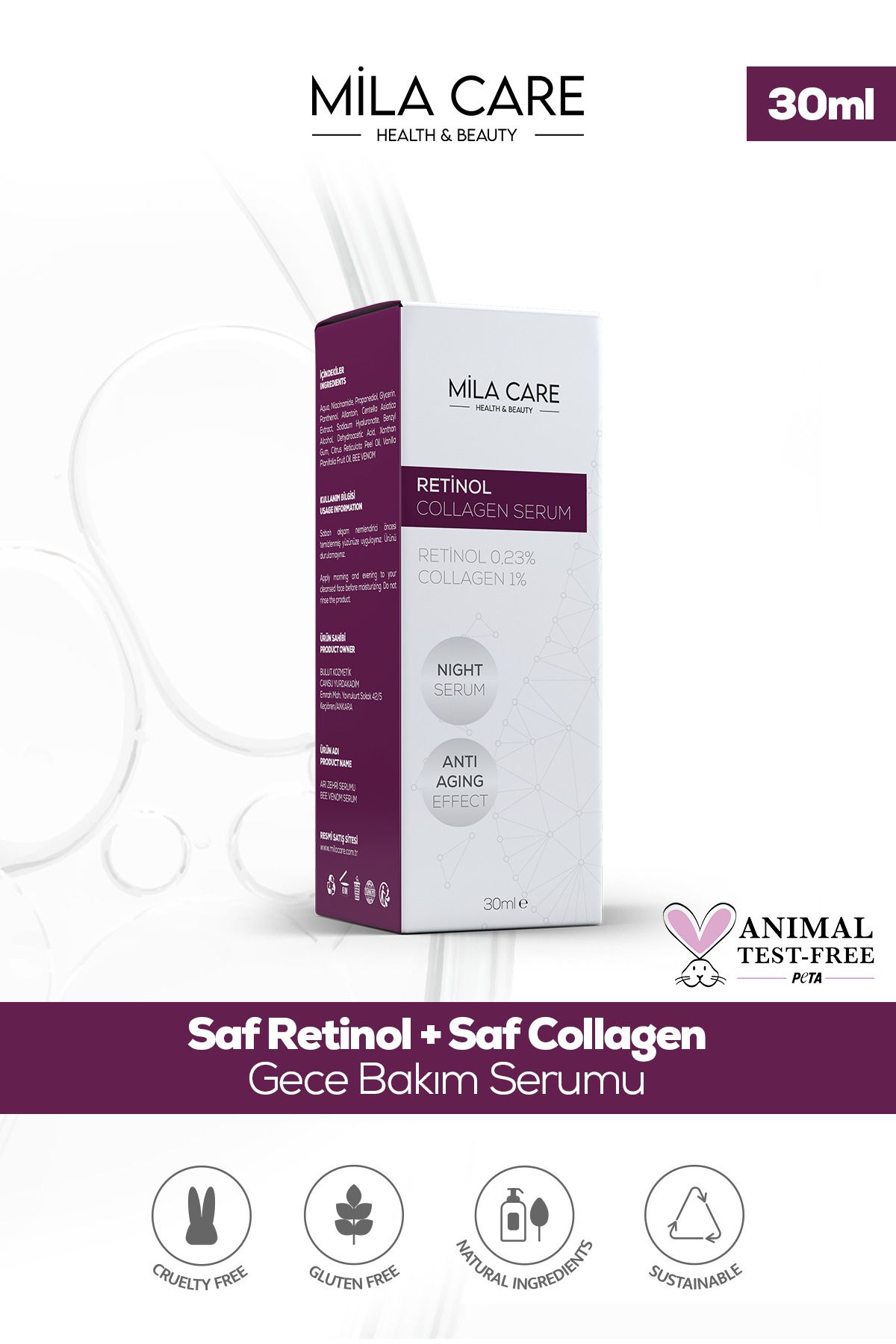 MİLA CARE Kırışıklık VeAnti-aging Retinol Col...