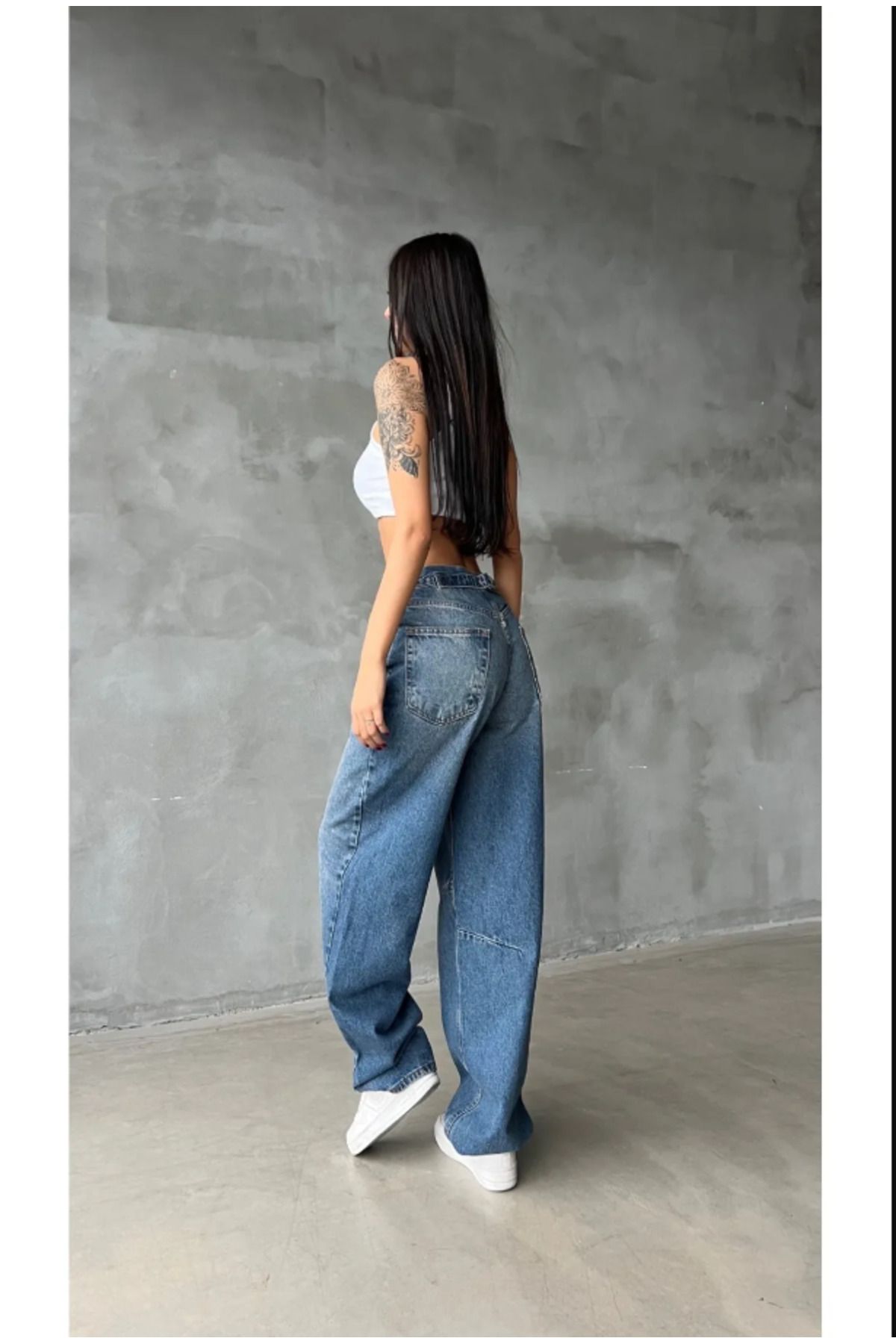 LOOSE FIT KAR YIKAMA BAGGY JEAN PANTOLON