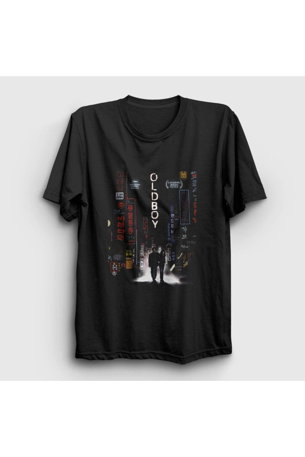 PresmonoUnisex Siyah CoverFilm Oldboy T-shirt...