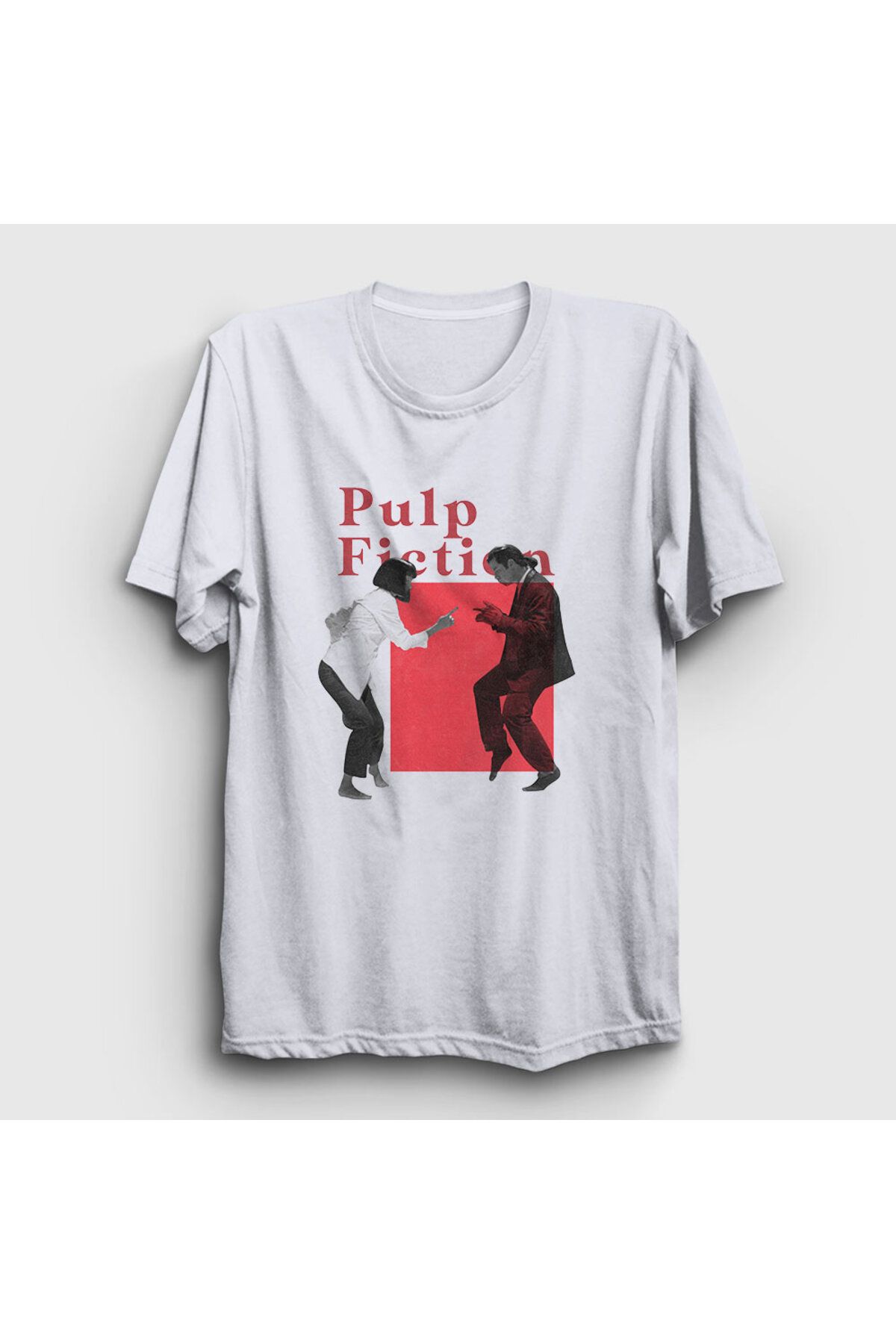 Presmono Unisex Beyaz DanceFilm Pulp Fiction...