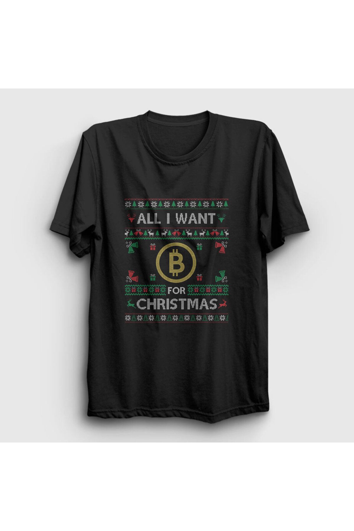 PresmonoUnisex Siyah BitcoinFor Christmas Yıl...