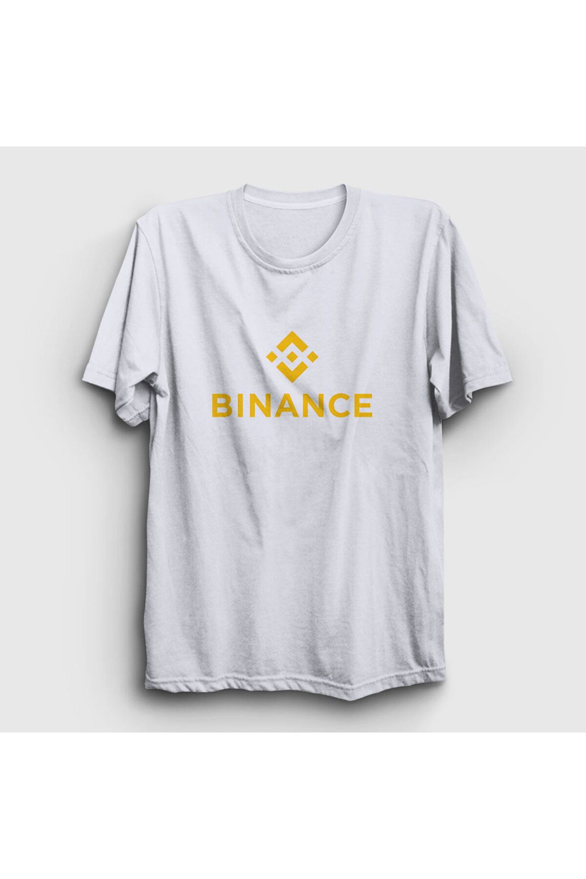 PresmonoUnisex Beyaz Logo V2Binance Bitcoin T...