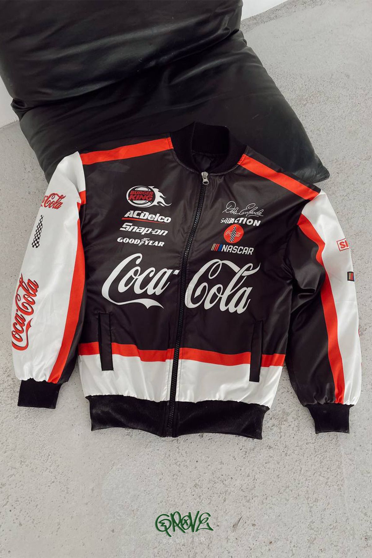 Cola Baskılı Kapitone Astarlı Unisex Bomber Ceket