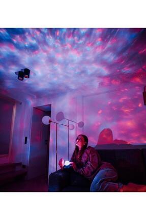 Starry Projektör Bluetooth Hoparlör Gece Lambası Rgb Led Işıklı Parti Hoparlörü Speaker Image 0