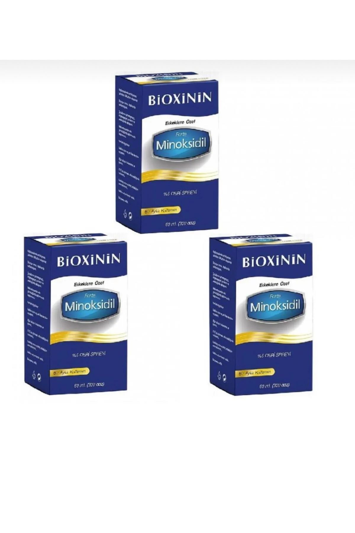 Bioxinin Minoksidil %5 DeriSpreyi 60 ml 3 Ade...