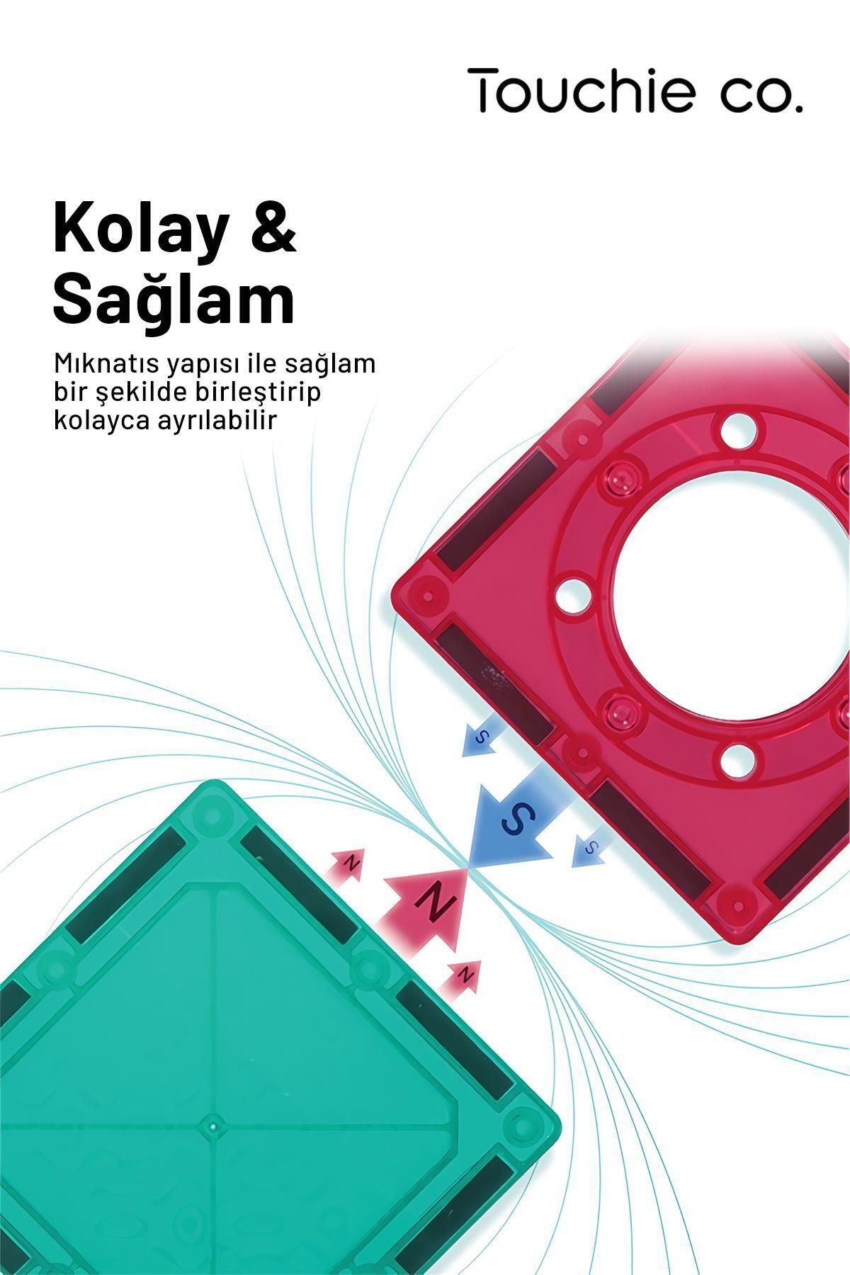 Light Magnetic Mıknatıslı manyetik yapı blokları 86 Parça Stem oyun seti ışıklı toplar ve parçarlar