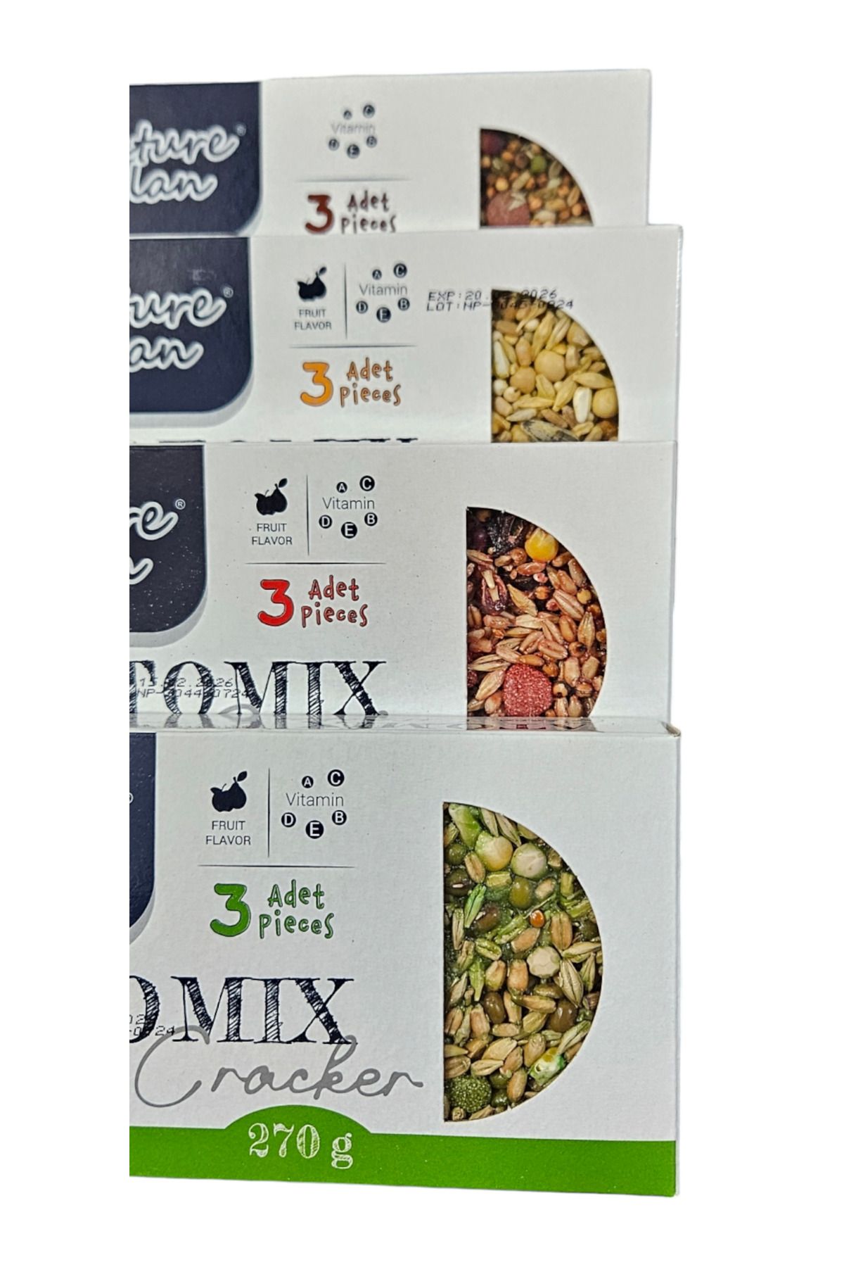 Atomix 5li set Kemirken doyurucu ödül krakeri 3lu ve kekikli pelet yem ( hamster , ginepig, Tavşan)