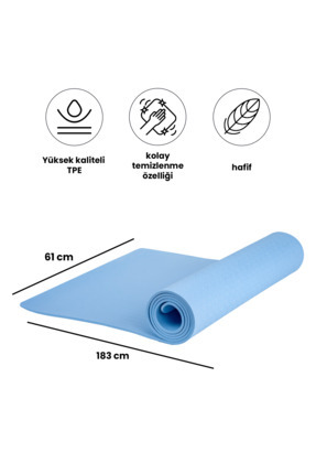 Yumuşak ve Kaymaz Yüzeyli Yoga & Pilates Matı - 6mm Kalınlık, Hafif ve Taşınabilir Spor Matı Image 0