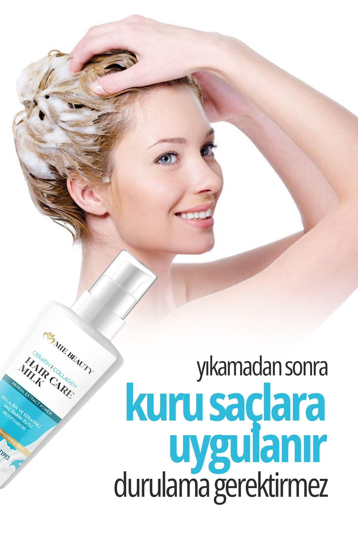 Keratin Kolajen Milk Saç Bakım Sütü, Kolay Tarama Spreyi 125 ml