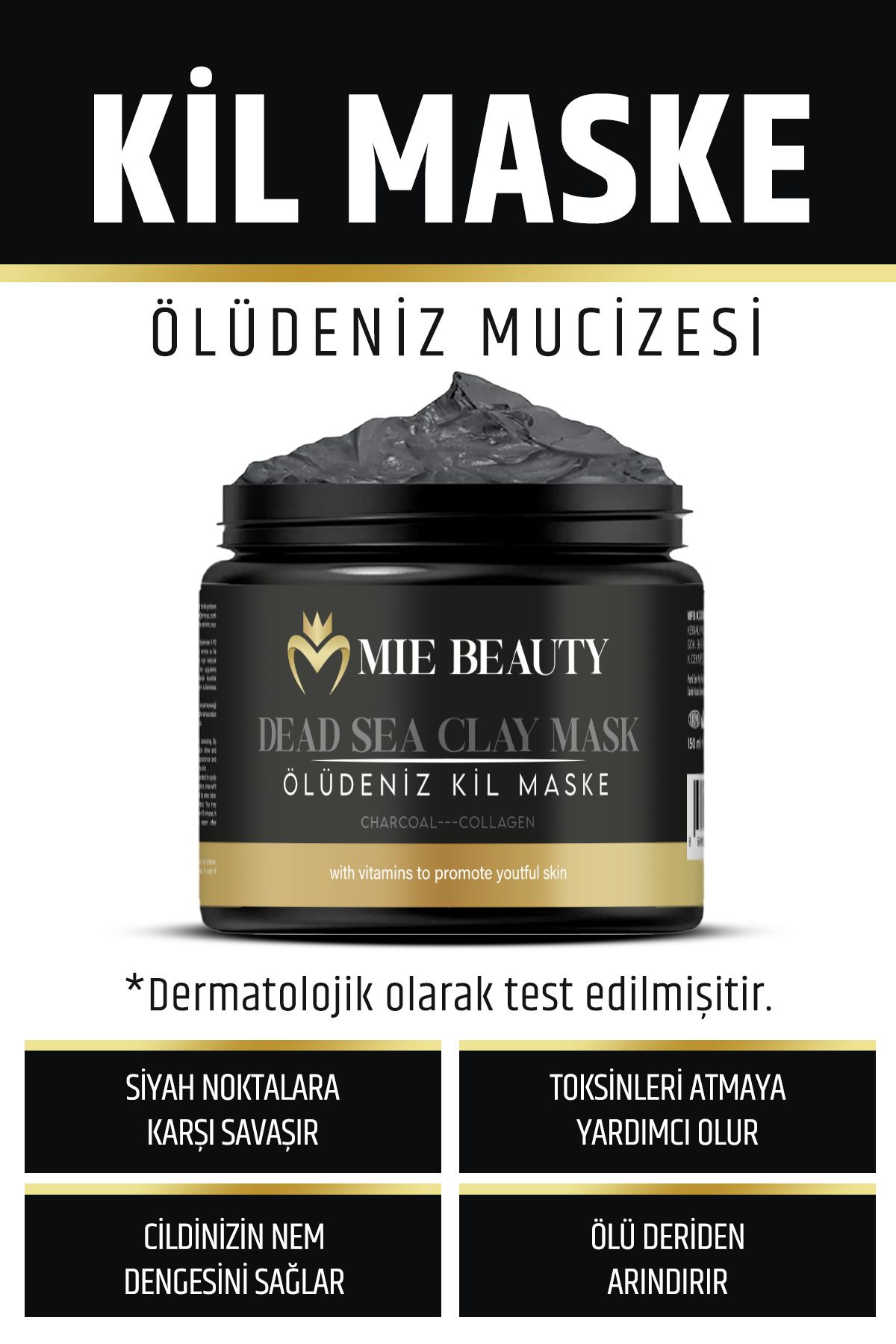 MİE BEAUTY Ölü Deniz KilMaskesi Kolajen Sivil...