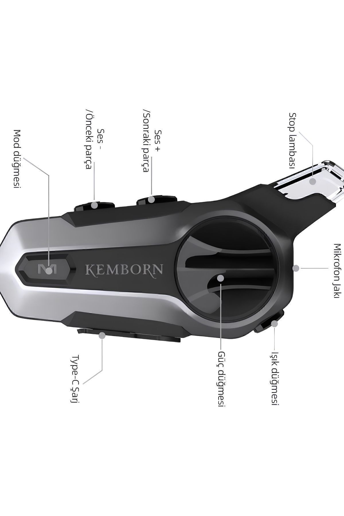 Motosiklet Kask Kulaklık Intercom Bluetooth 5.3 2 Kişilik 1adet Interkom Seti X2 Pro