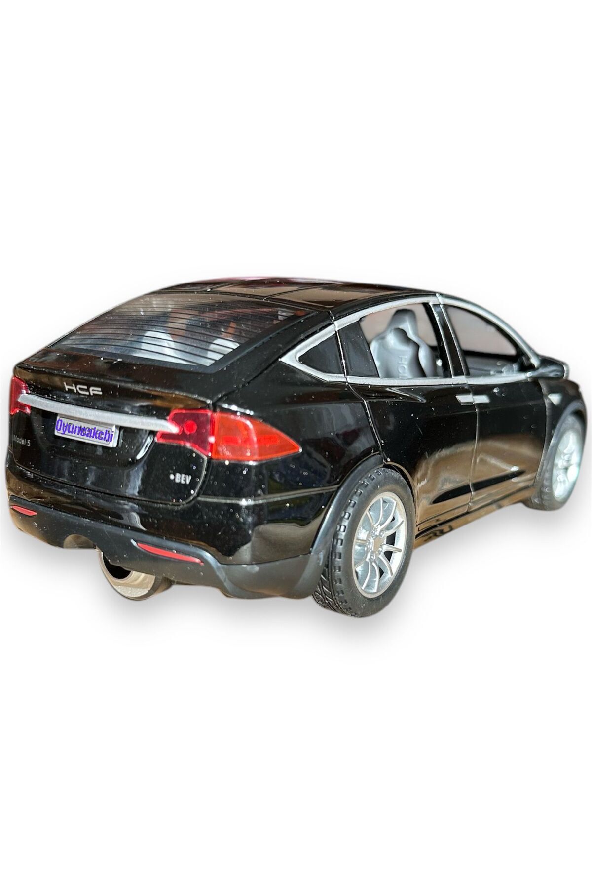 Tesla Model X Diecast Model Egzoz Duman Çıkarır Araba 1:22 Sesli Işıklı Kaput Bagaj Kapılar Açılır