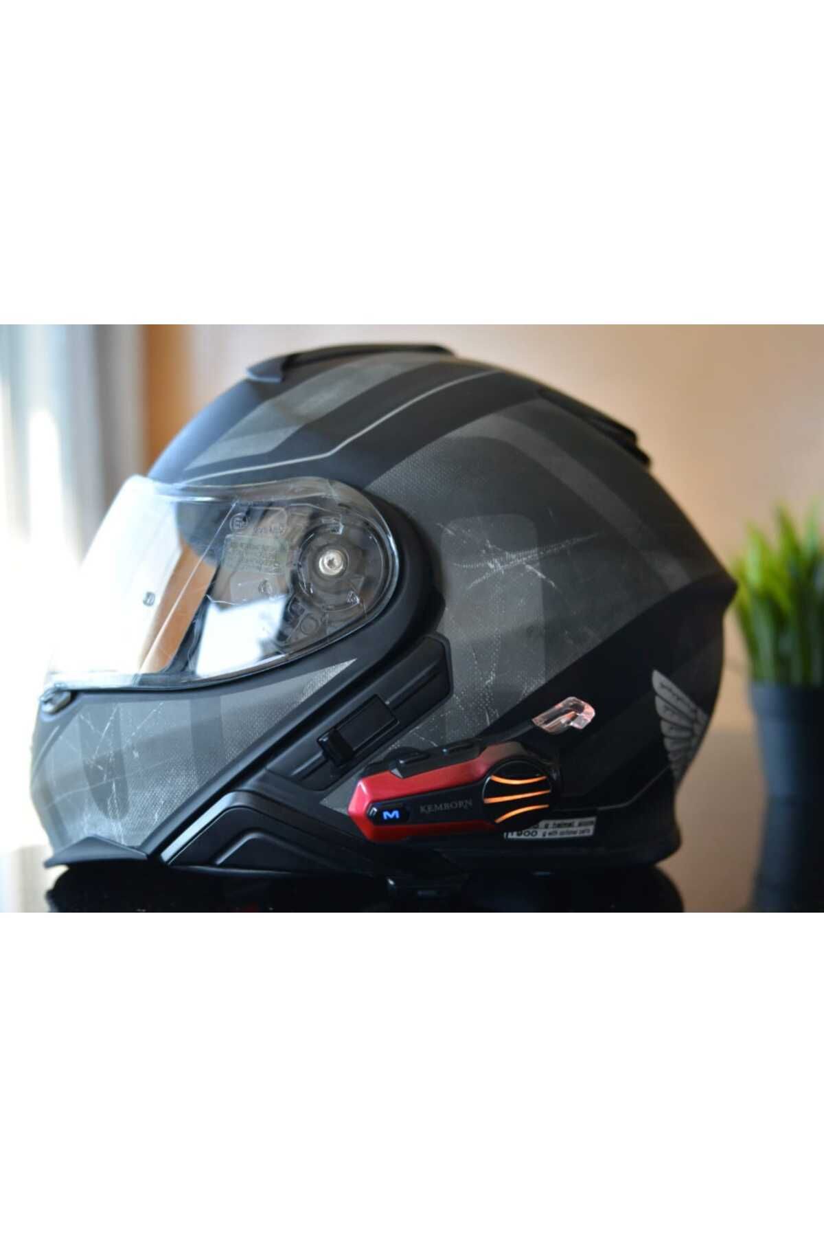 Motosiklet Kask Kulaklık 1adet 2kişilik Intercom Seti Bluetooth 5.3 Evrensel Eşleşme Interkom.