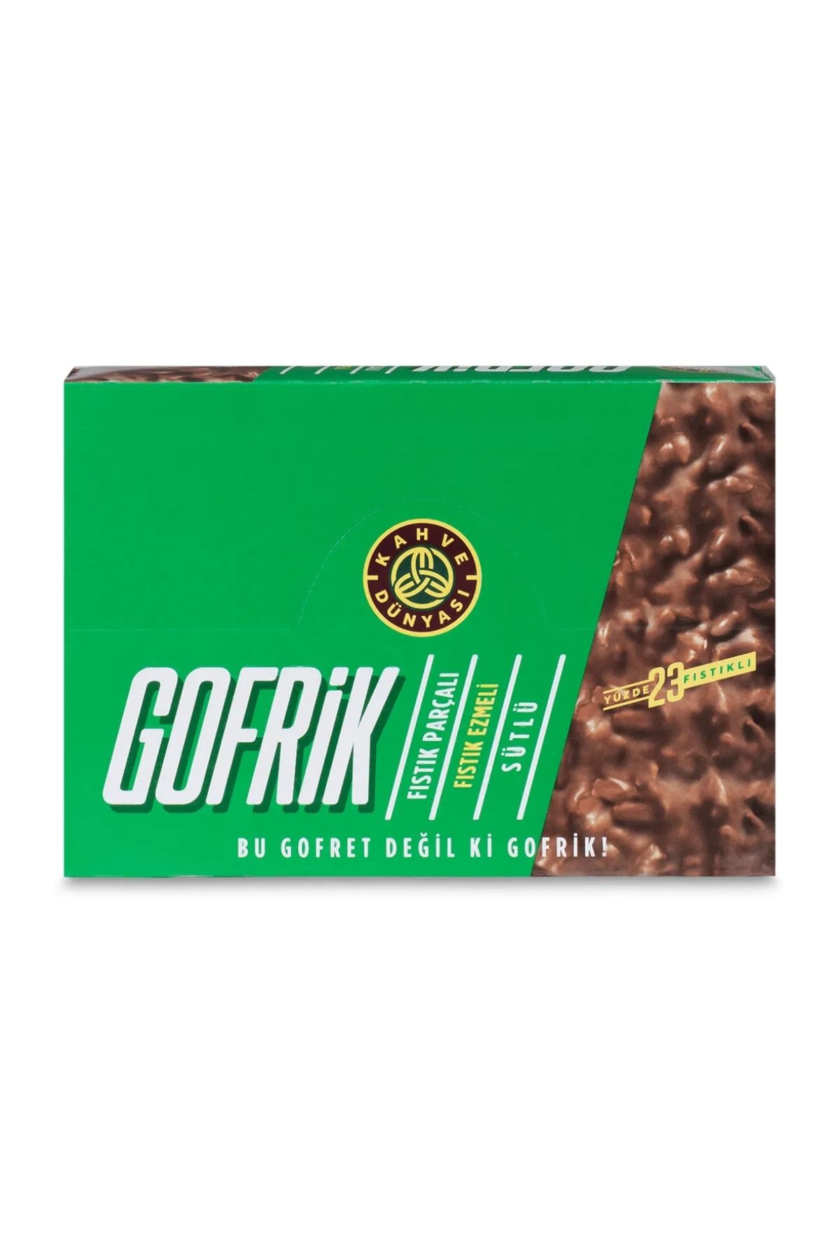 Antep Fıstığı Ezme ve Antep Fıstığı Parçalı Sütlü Çikolata 33 Gr x 144 Adet (6 Paket)(4,752 Gr)