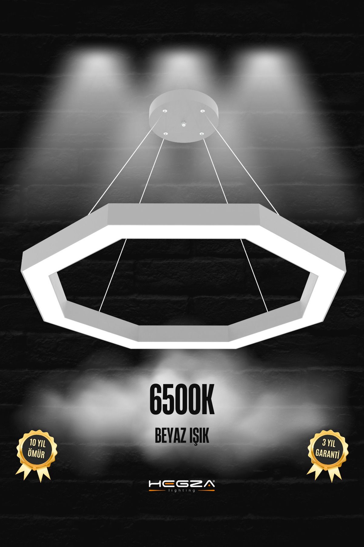 Hegza Lighting Octagon ( GriKasa, Beyaz Işık...