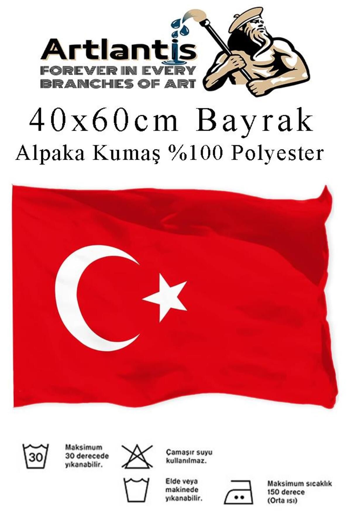 Artlantis Bayrak 40x60 cmTürk Bayrağı Kumaş 1...