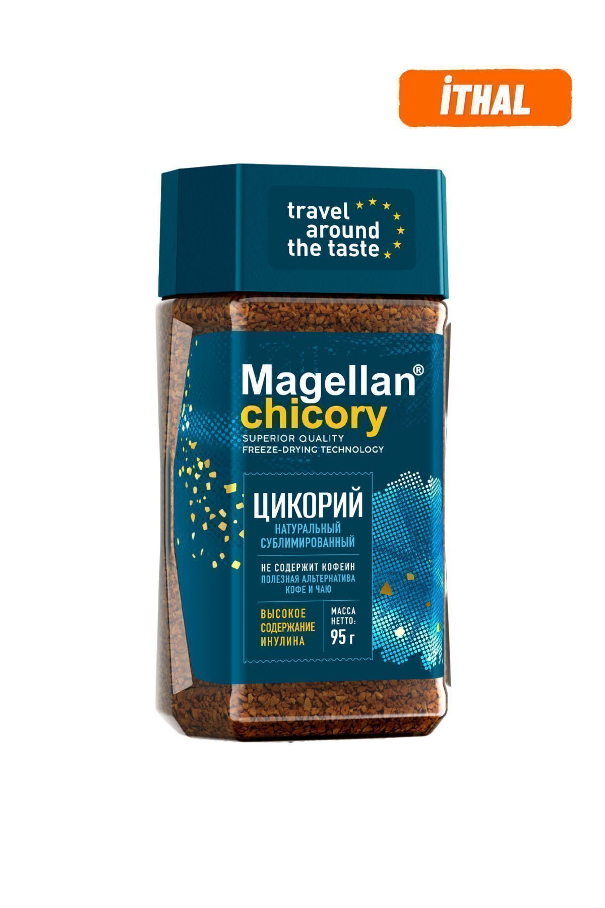 Magellan %100 Doğal Kafeinsiz Hindiba - Prebiyotik Inülinli, Glutensiz, Vegan Kahve Alternatifi, 95g