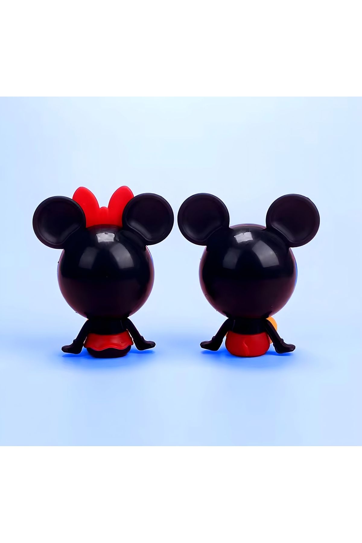 Sevimli Minnie ve Mickey Mouse 2'li Figür Seti - 6 cm X 7.6 cm