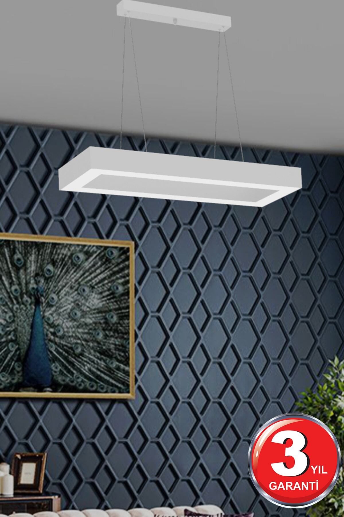 Mesıta ( Beyaz Kasa, Doğal Beyaz ) Ledli Modern Led Avize, Salon, Mutfak, Oturma Yatak Odası, Sarkıt