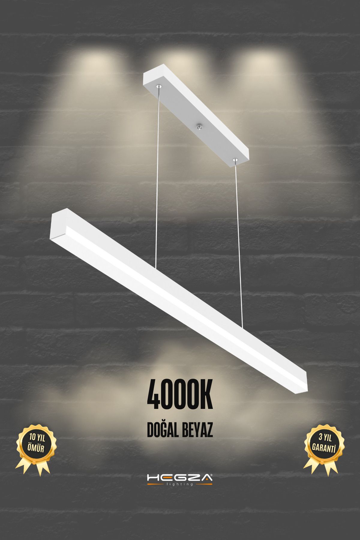 Hegza Lighting Magro 100cm (Beyaz Kasa, Doğal...