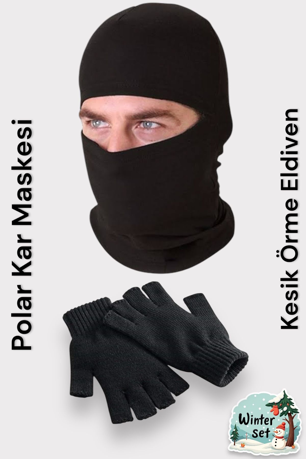 Katmirra Polar Kar Maskesi veÖrme Eldiven Set...