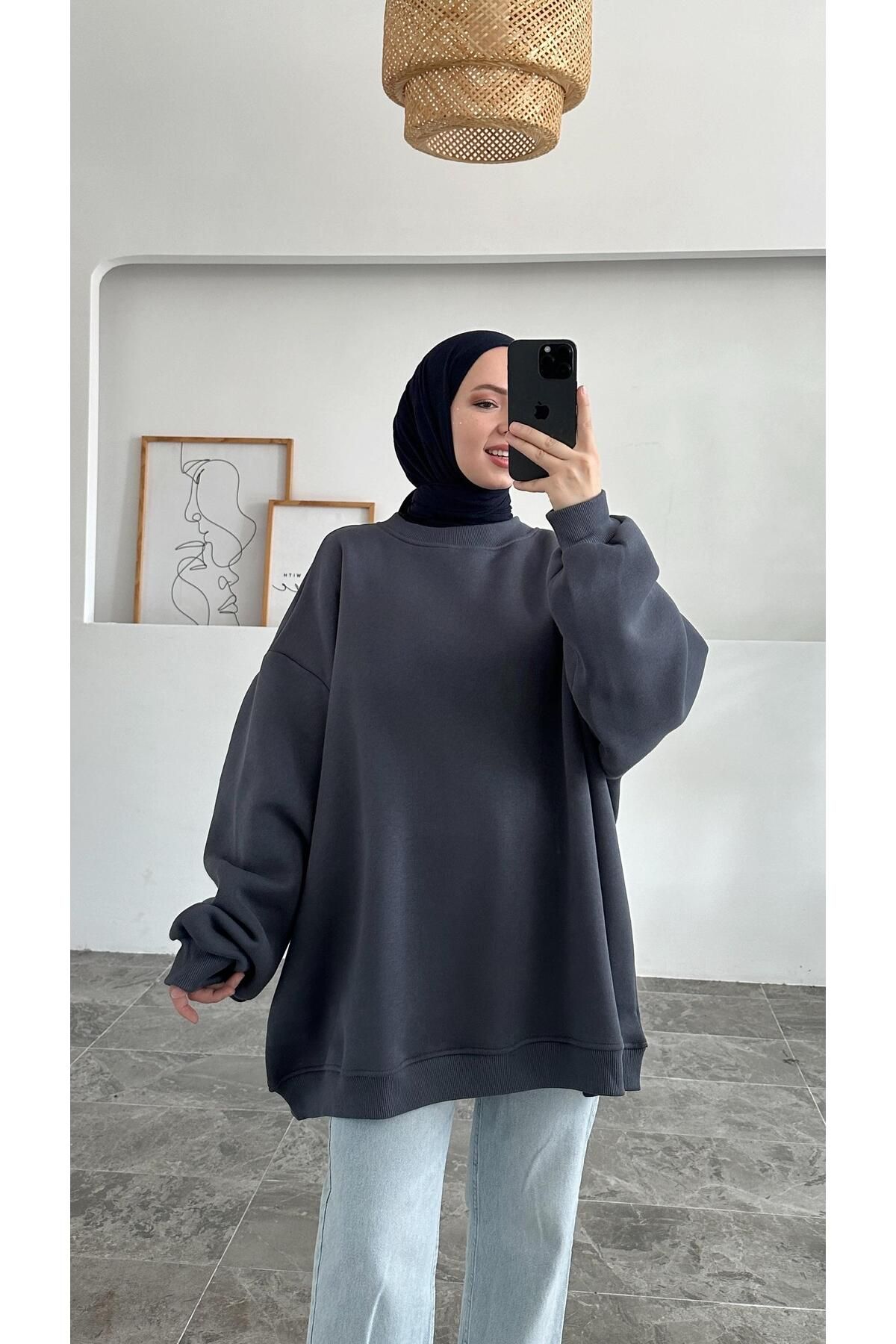 Nur OkurZeta Şardonlu FümeSweatshirt