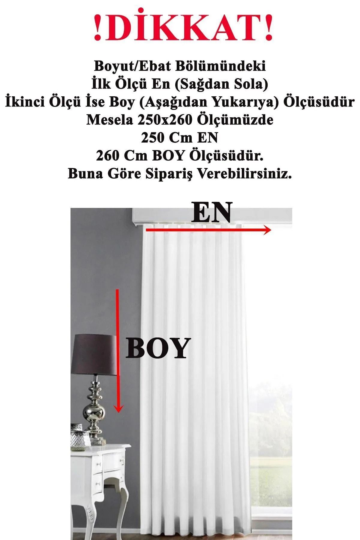 Saten Güneşlik Perde Beyaz (EnxBoy)