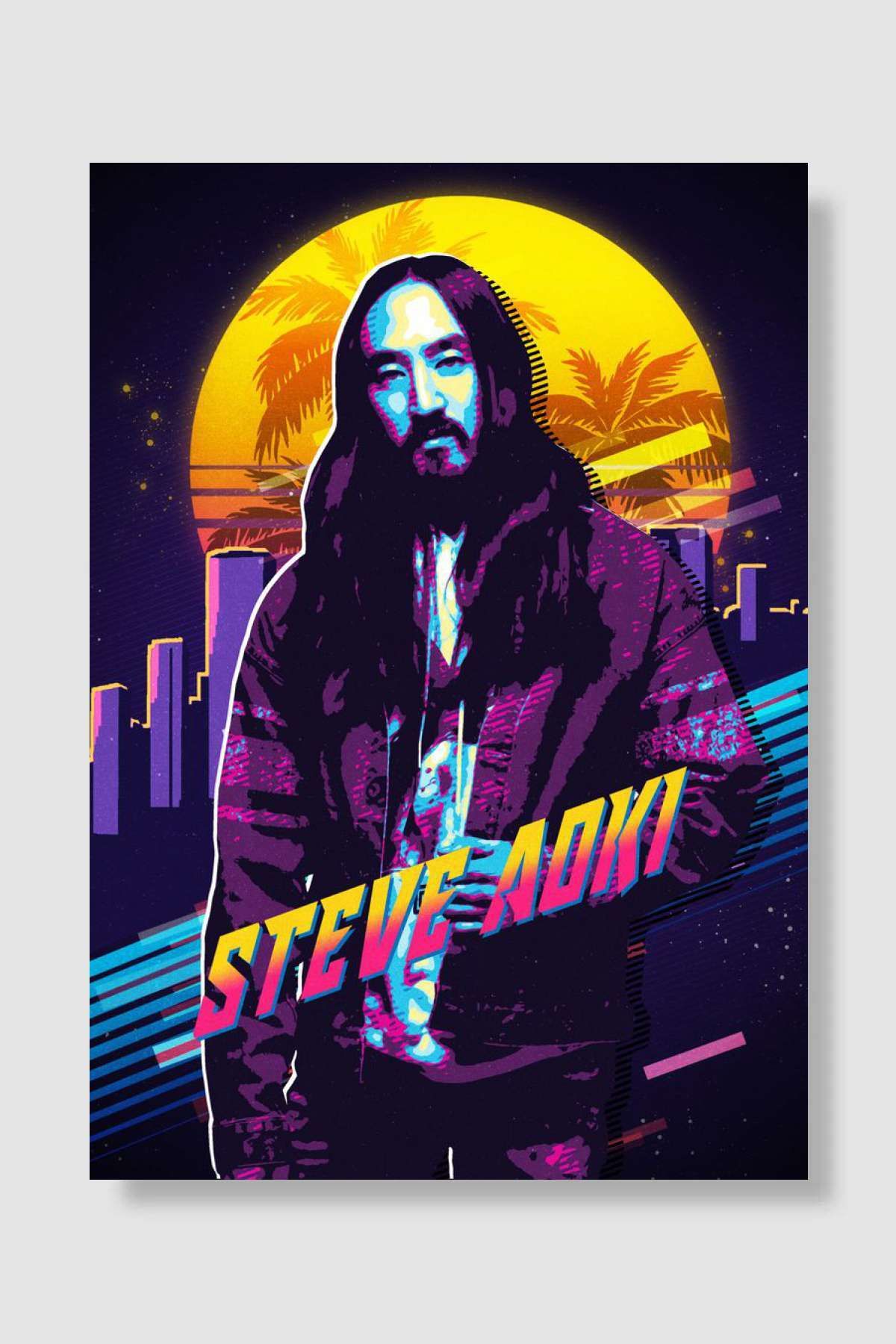 kubdekor STEVE AOKI MüzikPoster Çerçevesiz Yü...